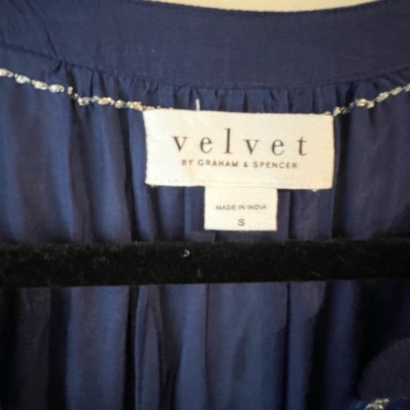 Velvet by Graham & Spencer Tina Boho Tiered Dress S Sequins and Embroidery - Picture 13 of 15